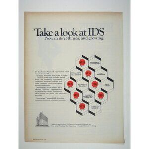 Vintage 1968 IDS Financial Services Print Advert Mortgage banking Minneapolis